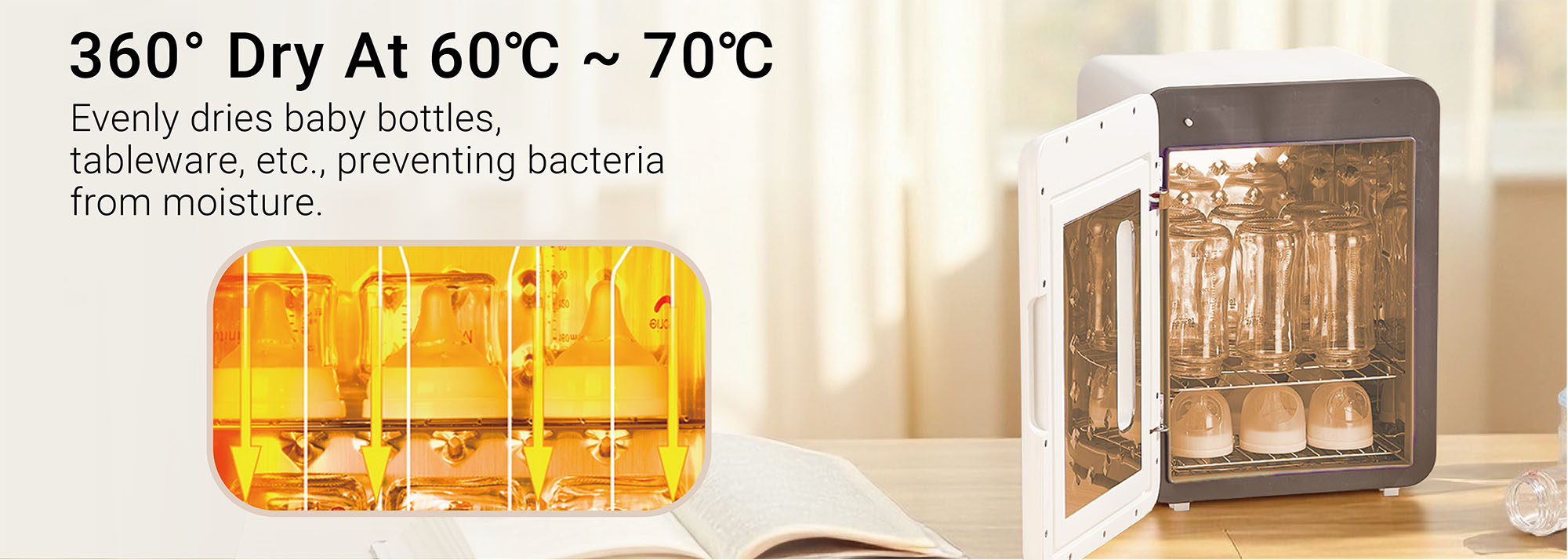 eco-friendly hospital grade baby bottle sterilizer easy to clean