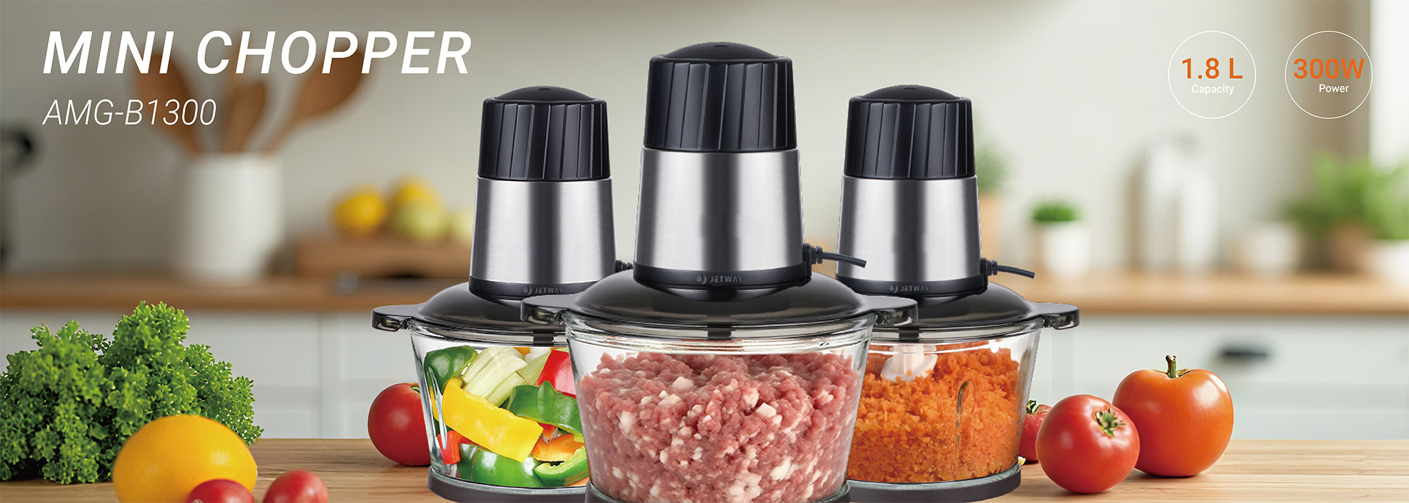 Electric Chopper Vegetable – Fast Chopping for Stir-Fries, Safe Locking Lid