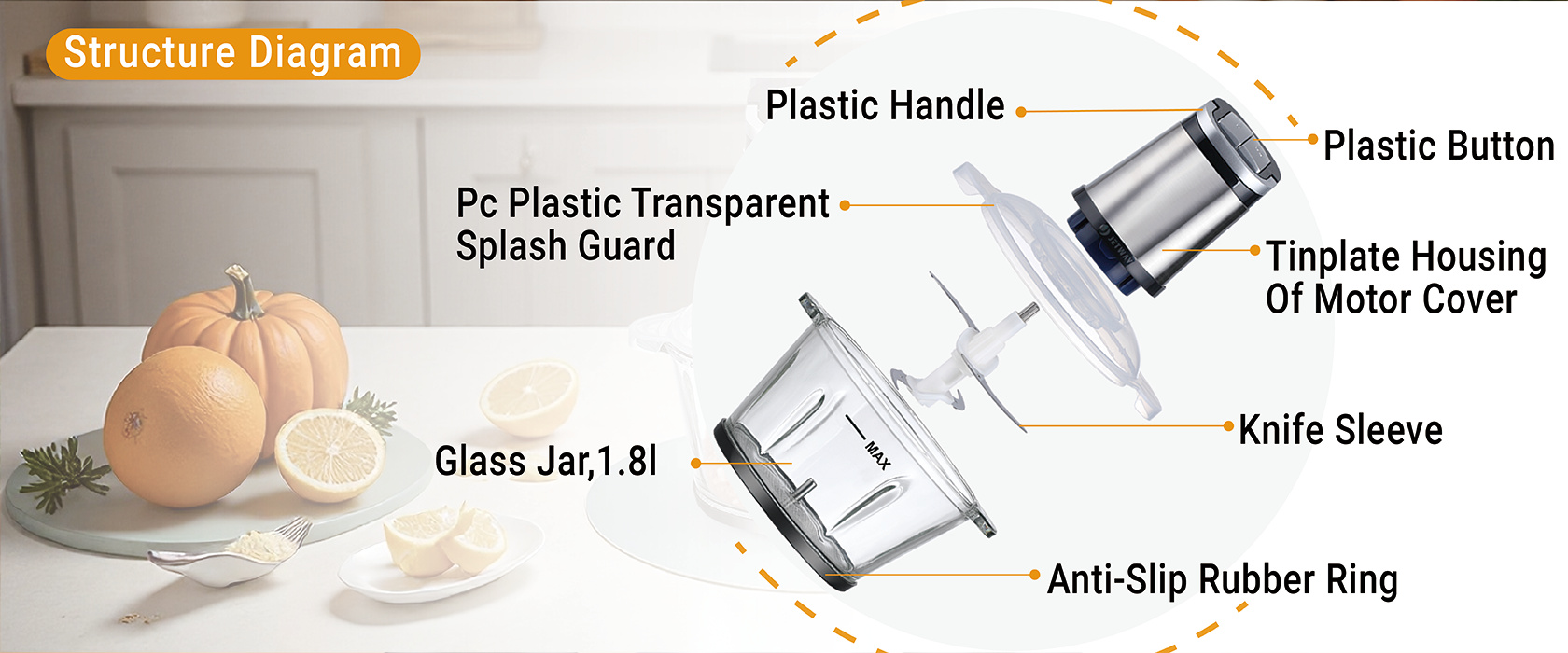Electric food chopper for business