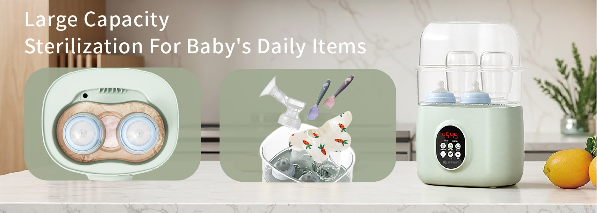 factory Baby Bottle Sterilizer and Dryer – Auto-Dry Function, Safe for BPA-Free Feeding Bottles for home