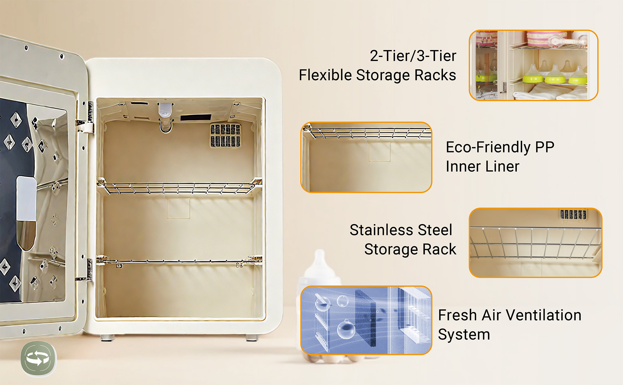Infant Bottle Sterilizer with dry Function – Best for Newborn Feeding Bottles