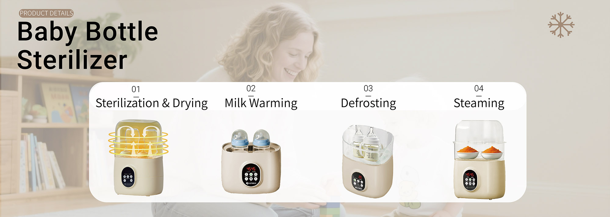 Infant Milk Warmer – Fast Heating, Compatible with Breast Milk & Milk Bottles