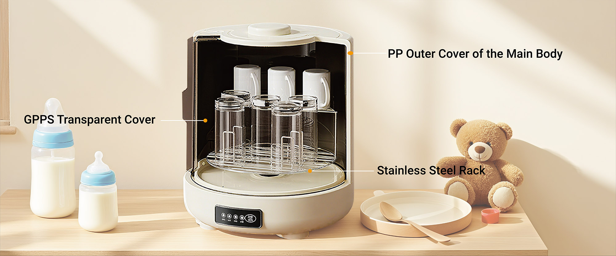 MAM Bottle Sterilizer – UV Disinfection, Fits MAM Self-Sterilizing Bottles & Feeding Gear