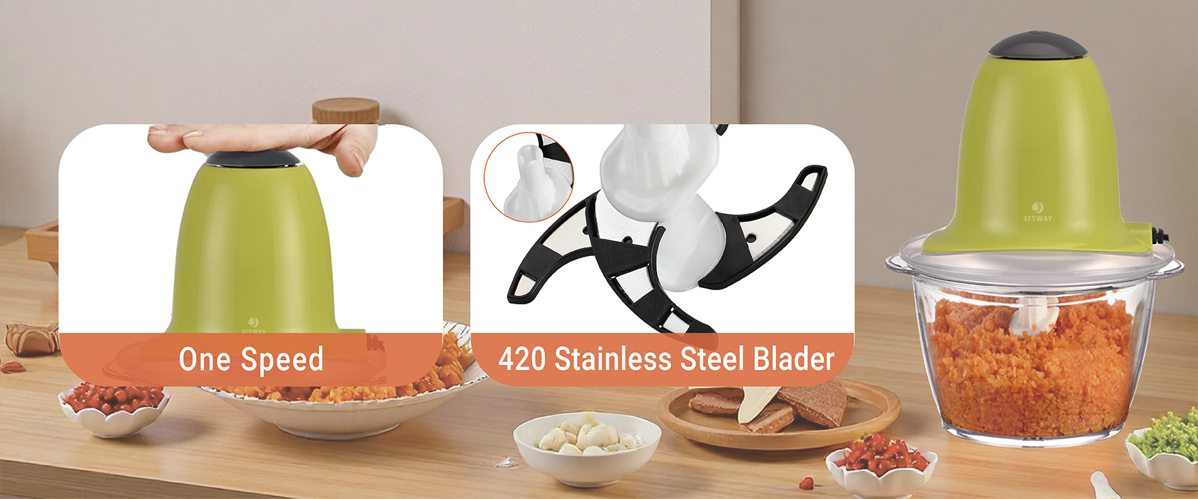 Private label food processor for meal prep