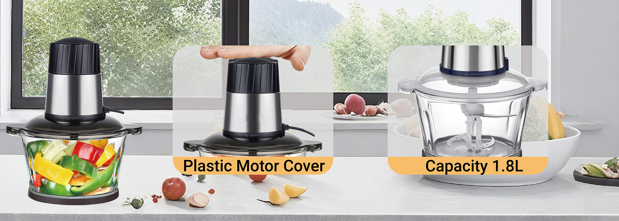 Salad Chopper – 4-Blade Design for Fresh Salads, Saves Prep Time (Dishwasher Safe)