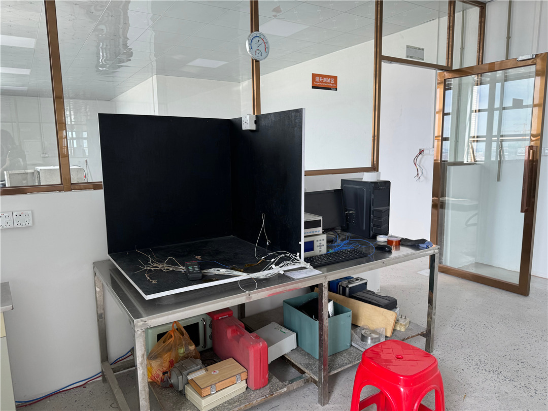 Temperature rise testing area