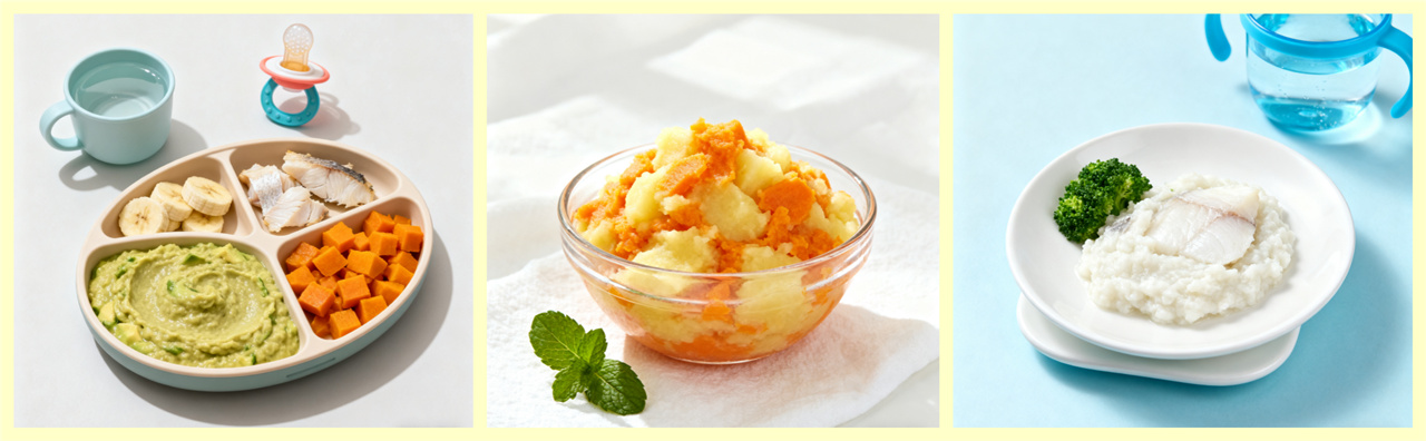 Baby Solid Food 6+ Months First Feeding Recipes