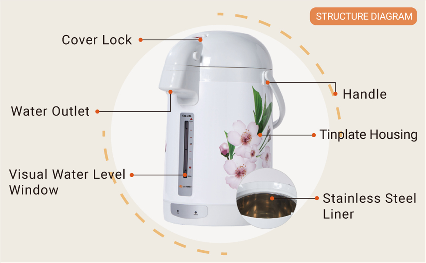 electric tea kettle for gift giving with elegant appearance – B2B manufacture bulk orde