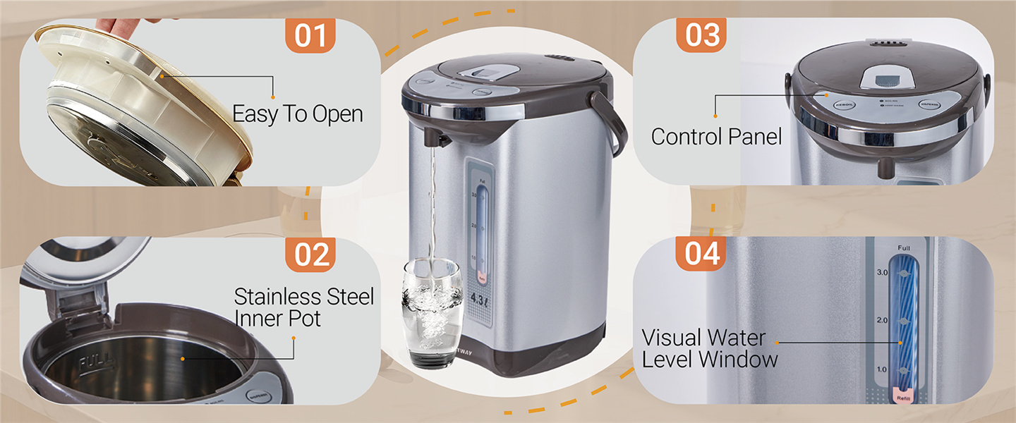 electric thermo pot with automatic temperature control