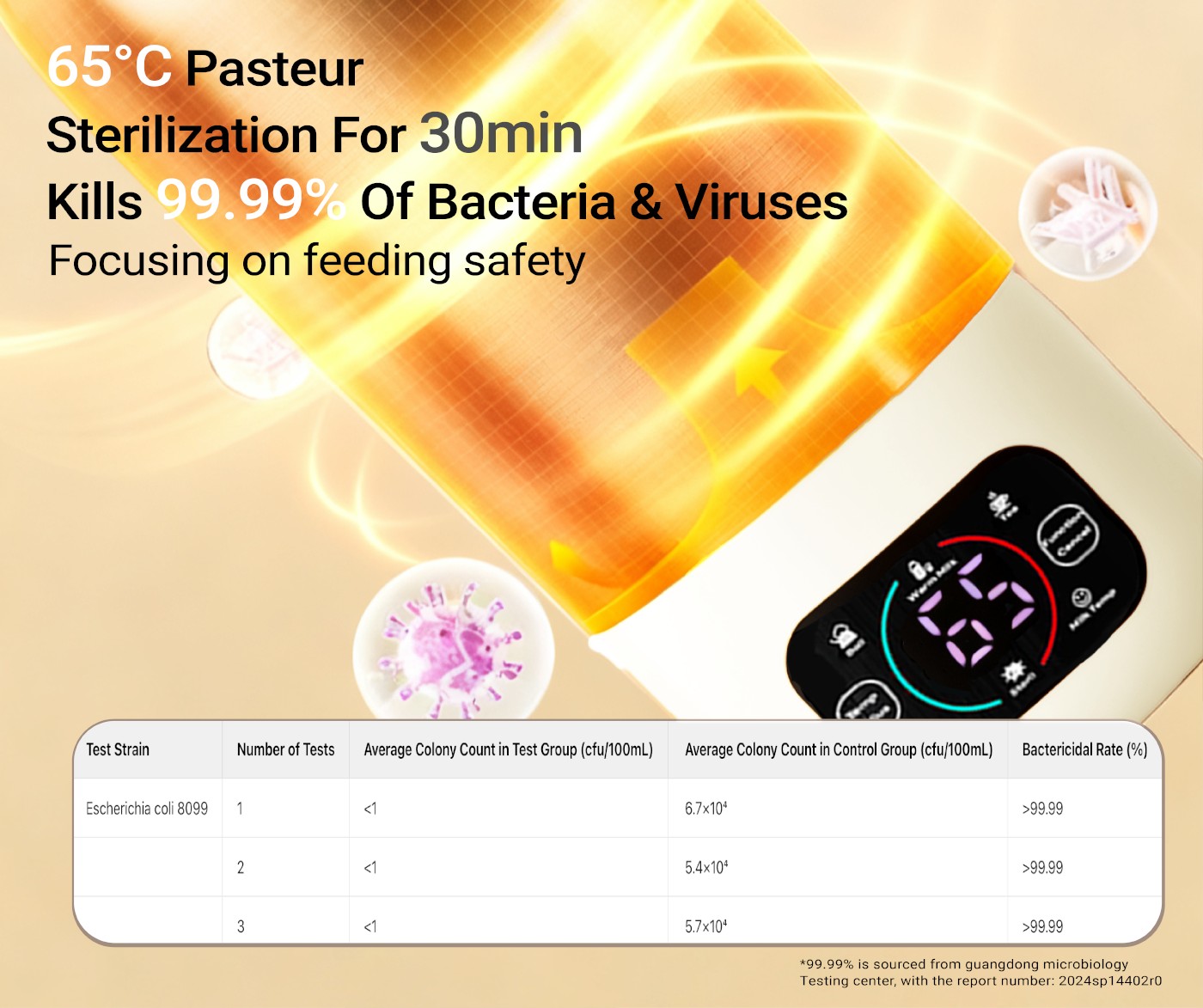 Best Bottle Warmer with 65℃ Pasteurization (Kills 99