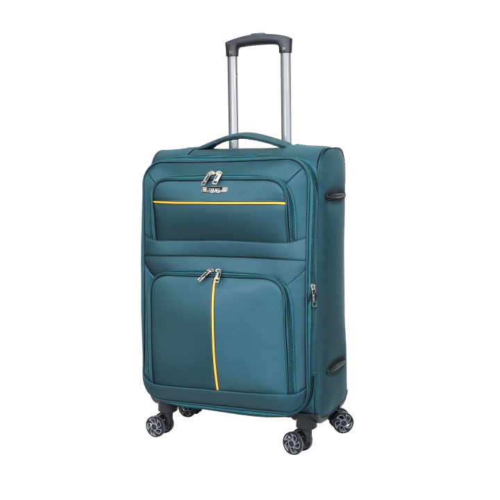 Softside Checked Luggage Rolling Suitcase with Lock Lightweight Travel Luggage