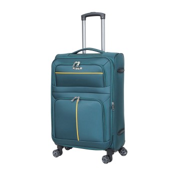 Softside Checked Luggage Rolling Suitcase with Lock Lightweight Travel Luggage