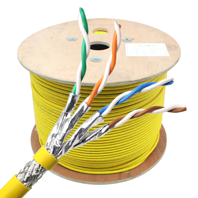 Cable Ethernet Cat8 a granel, cobre desnudo sólido de 2000MHz y 40GB