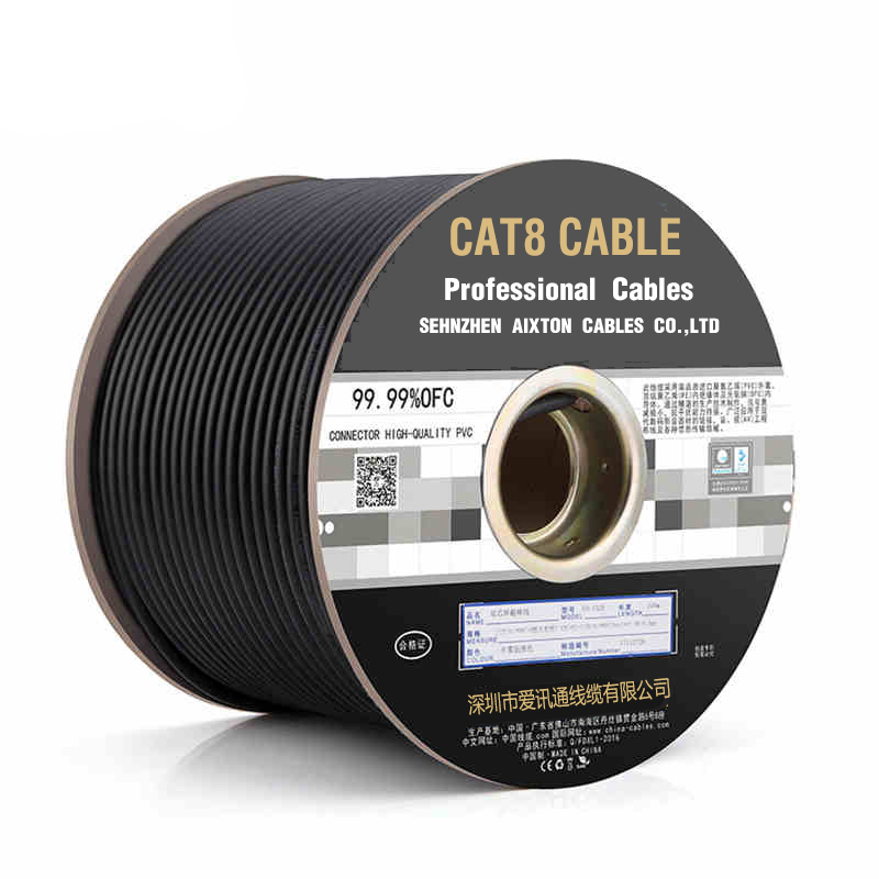 Cable lan cat8 22awg precio al por mayor de cobre completo 305 metros