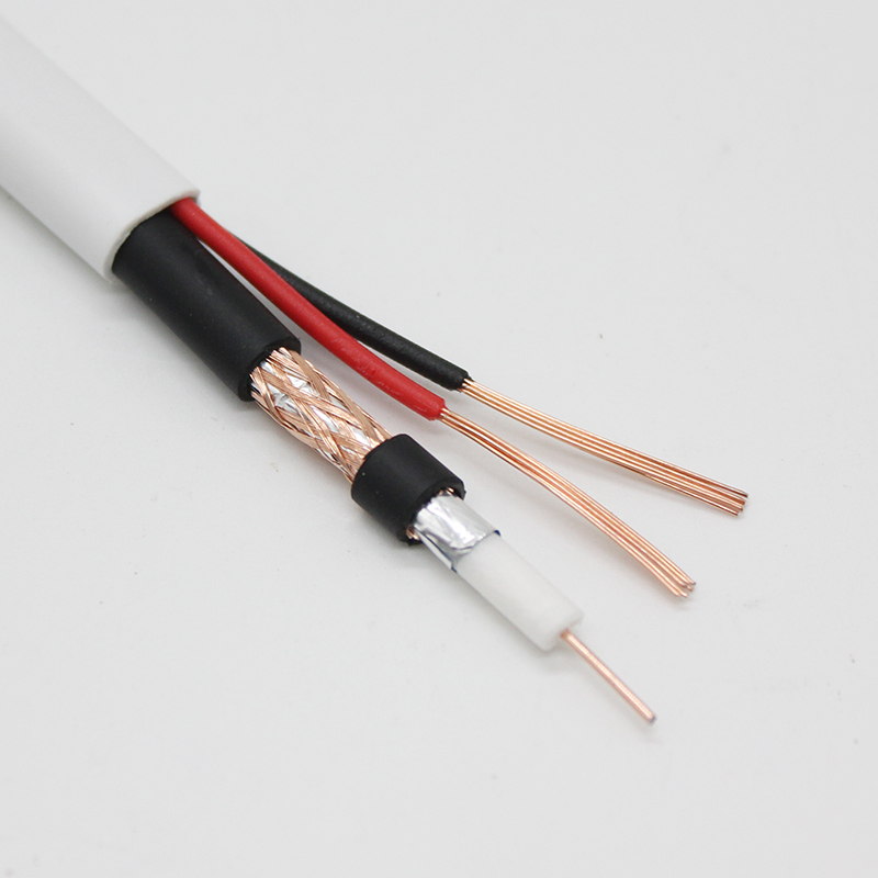 Cable coaxial CCTA RG59 RG6 con cable de alimentación