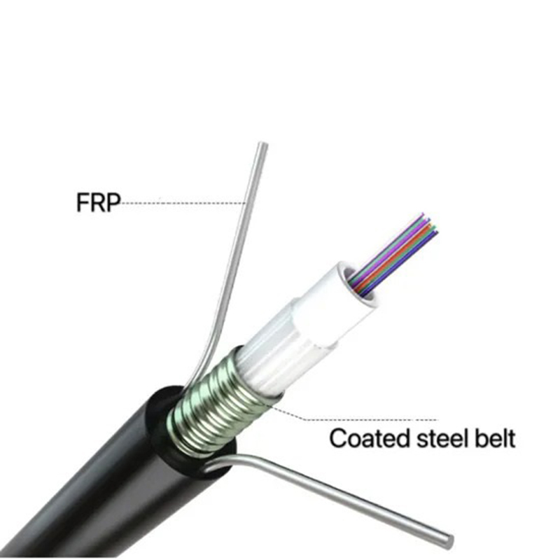 Cable de fribra óptica blindado de 12 núcleos GYXTW G652D para comunicación
