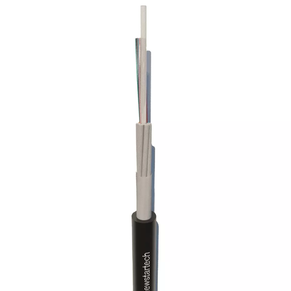 Cable de fibra óptica aéreo al aire libre GYFTY Cable de fibra óptica de 24 núcleos de modo único G652D