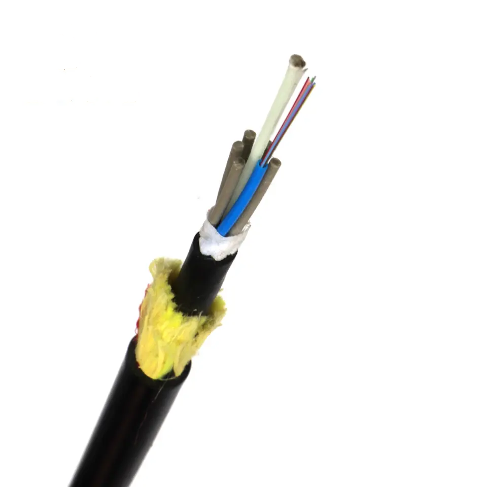 cable de fibra óptica ADSS 6 12 24 48 core Cable de fibra óptica para exteriores