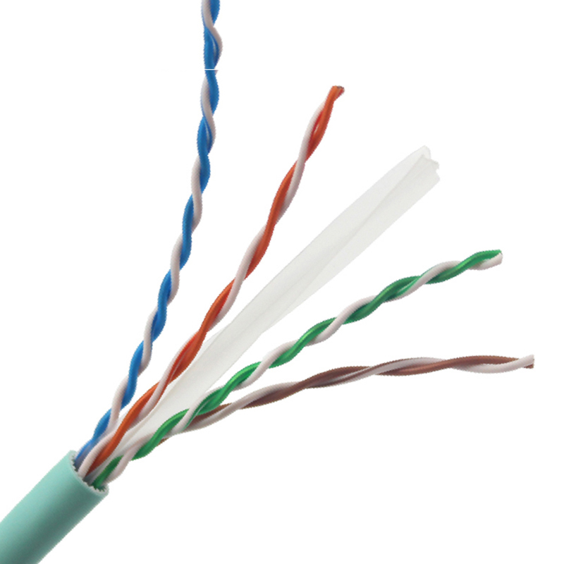Unshield CAT6A Cable Ethernet 500MHZ Cable de cobre 4 pares