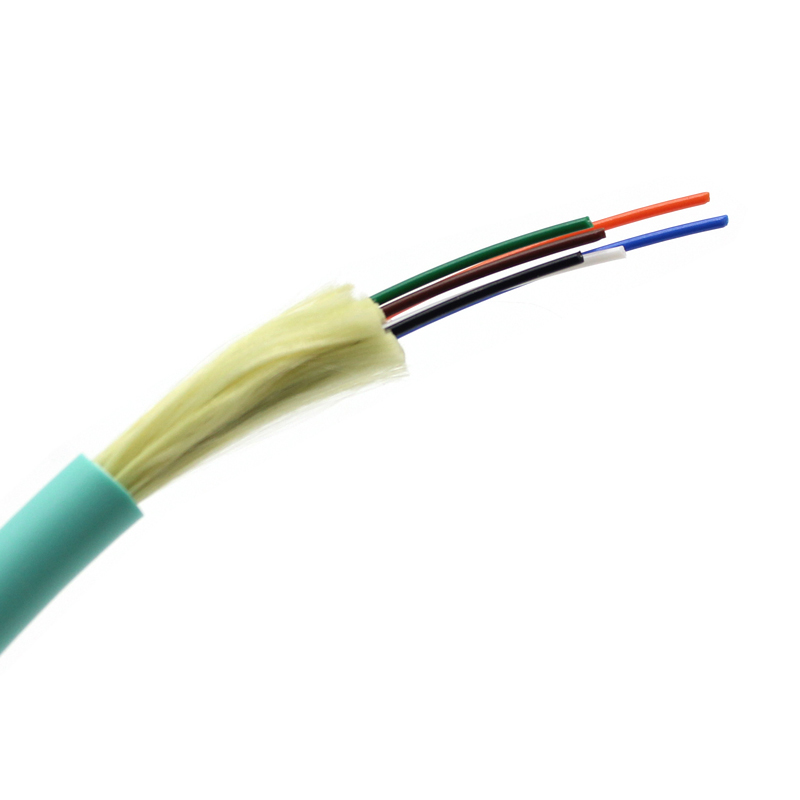 Cable de fibra óptica interior multimodo OM3 OM4 de 6 núcleos de cable de fibra óptica