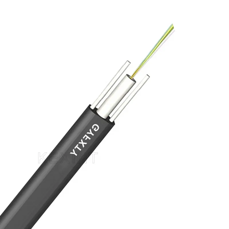 Cable de fibra óptica no blindado de tubo holgado central para exteriores GYFXTY 2 4 8 12 24 núcleos