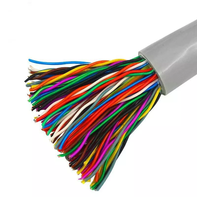 25 50 100 Cable de par 25*2*0,5mm Conductor de cobre sólido Multi par UTP Cat3/Cat5 Cable de teléfono de corriente