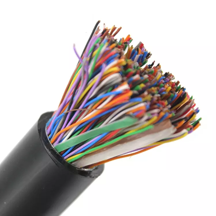25 50 100 Cable de par 25*2*0,5mm Conductor de cobre sólido Multi par UTP Cat3/Cat5 Cable de teléfono de corriente
