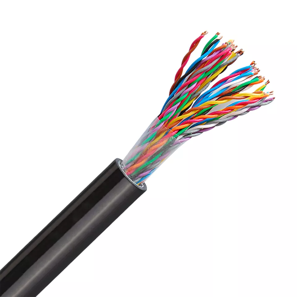10 20 30 40 50 100 pares Cable de teléfono de par trenzado de múltiples pares para exteriores