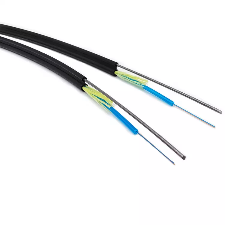 Al aire libre 2 4 6 8 12 núcleo aéreo figura 8 cable de fibra óptica con mensajero de acero Gyxtc8y