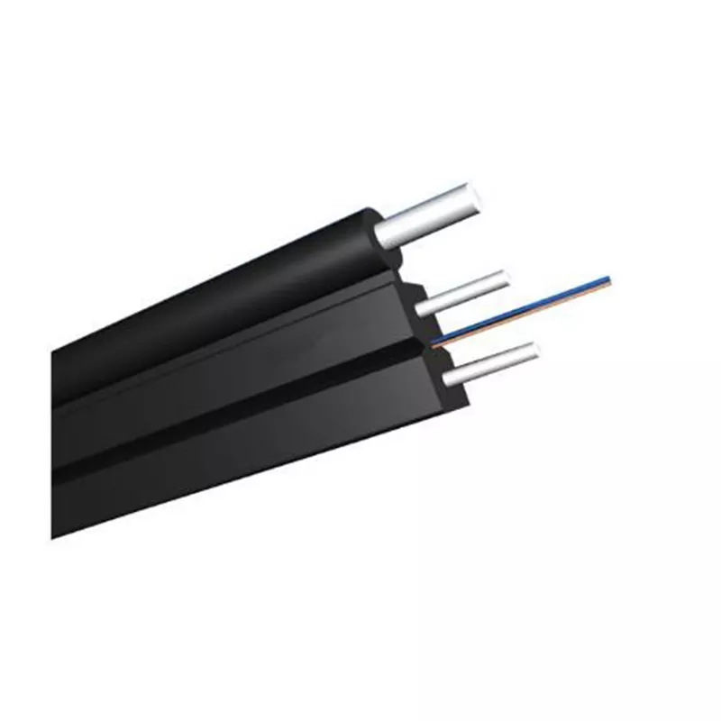 Cable de descenso FTTH 1 núcleo 2 núcleos G657A2 FRP/KFRP/Steel LSZH Fibra para interiores y exteriores