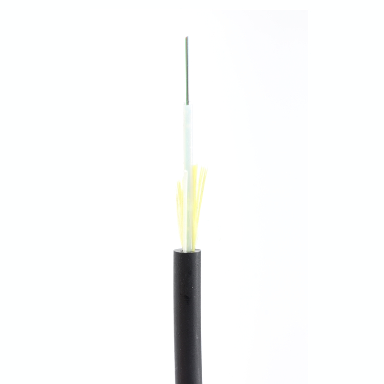 Cable de fibra óptica para exteriores GYFXTY 6 12 24 Core SM MM Tubo suelto central FRP PE Jacket Black