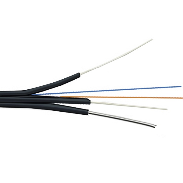 Cable de fibra óptica de bajada para exteriores FTTH|Cable autoportante GJXFH 1 2 4 núcleos G652A1 LSZH negro