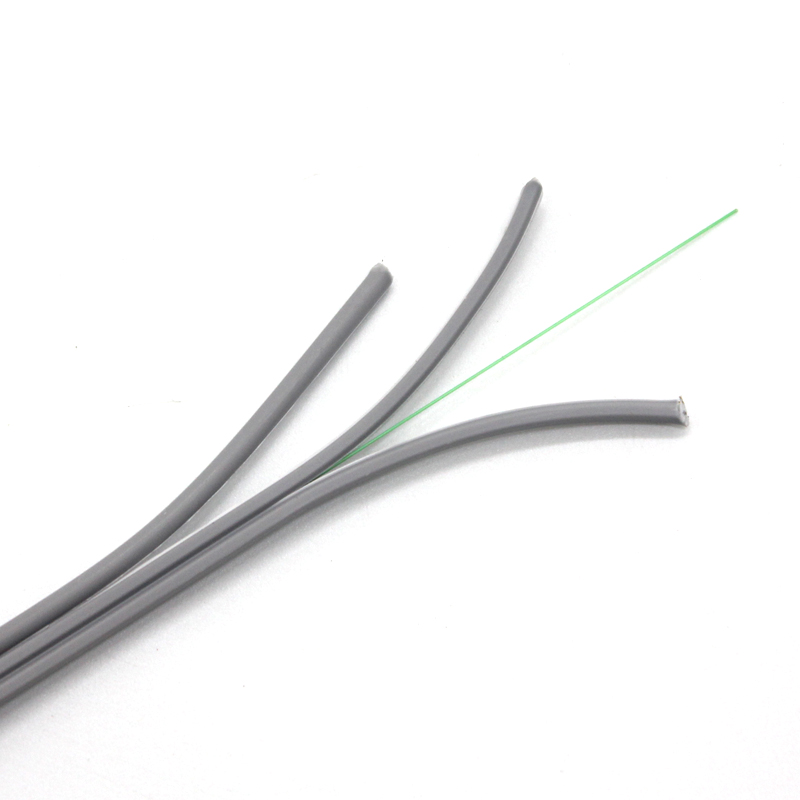 Alambre de acero aéreo exterior plano 1 2 4 Core G652D GJXH Cable de descenso de fibra óptica FTTH