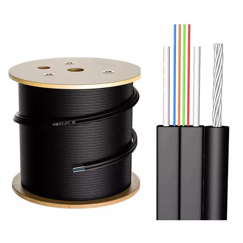G652d G657a Autosuficiente monomodo GYFTY 1 2 4 Core FTTH Cable de fibra óptica para interiores y exteriores