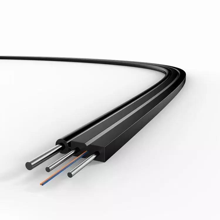 Cable blanco y negro para interiores y exteriores, cable de fibra óptica ftth G657A G652D de 1/2/4 núcleos