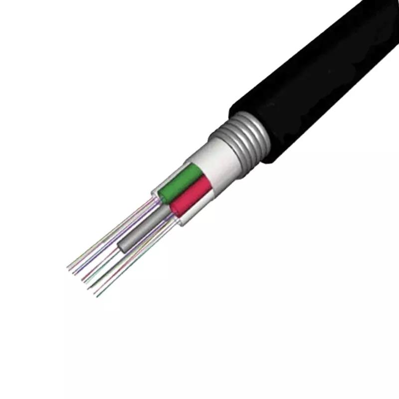 Cable de fibra óptica monomodo GYTA G652D blindado para exteriores