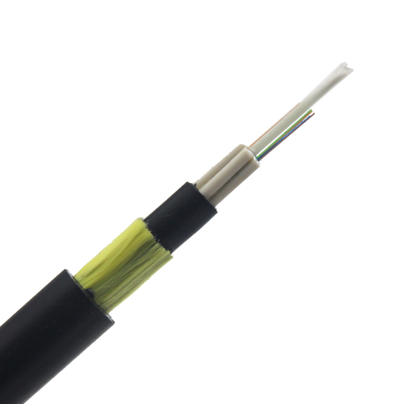 Fibra ADSS de 12 núcleos 100 m de alcance G652D monomodo 5 km por tambor