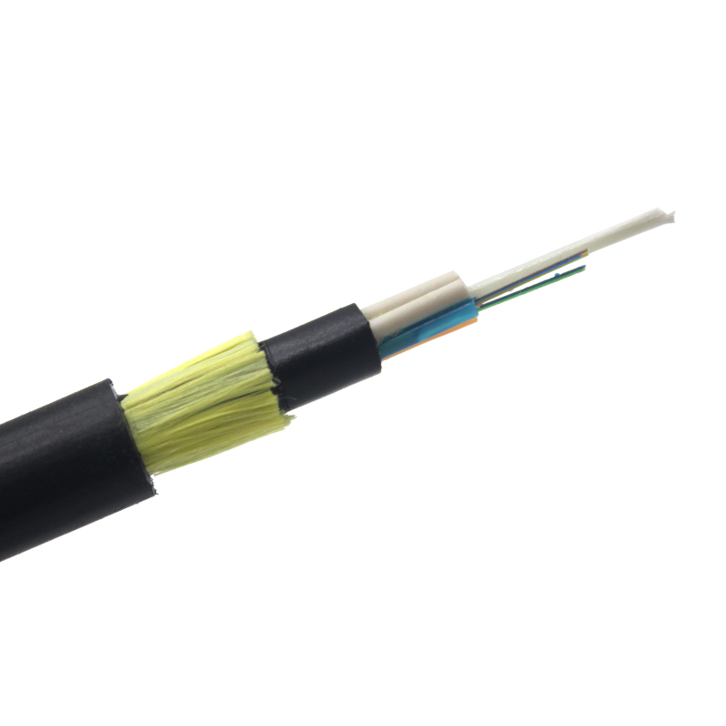 Al aire libre todo el cable de fibra óptica autosuficiente dieléctrico 48core 24core ADSS