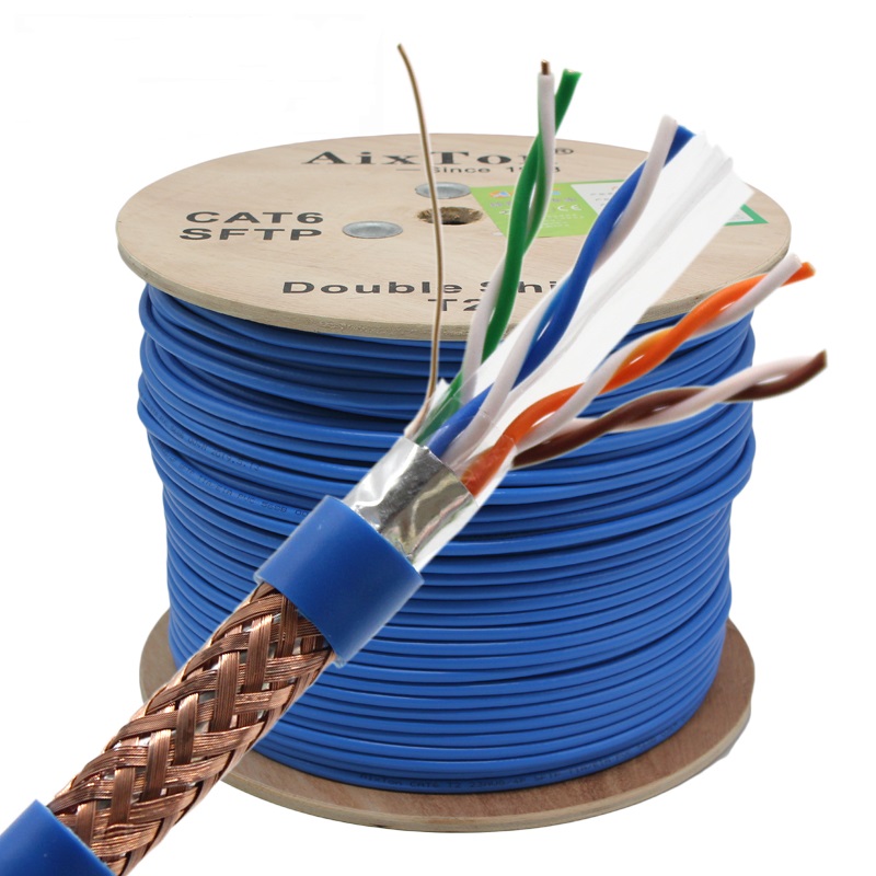 CABLE ETHERNET DE ALAMBRE SÓLIDO DE COBRE SÓLIDO CAT6 SFTP