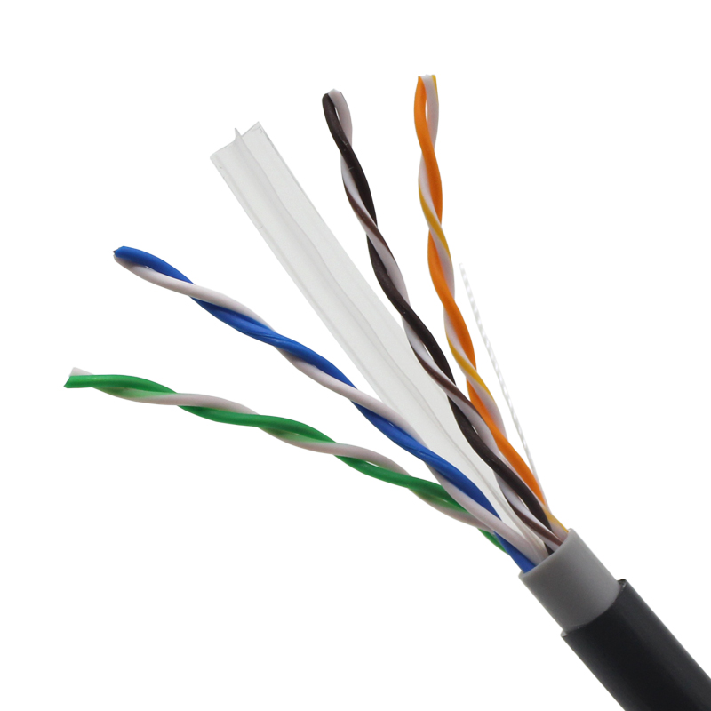 Cable exterior de doble cubierta Cat6 23AWG