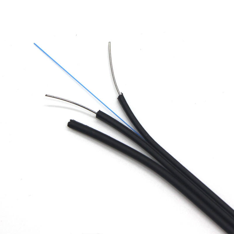 Cable de descenso al aire libre de la base FTTH de FTTH 1-12 con el cable de fribra óptica de la chaqueta de LSZH