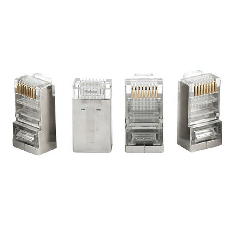 Conector FTP Cat5e CAT6 RJ 45 RJ45 para cable de red sólido trenzado 8P8C Enchufe RJ45 chapado en oro con UTP