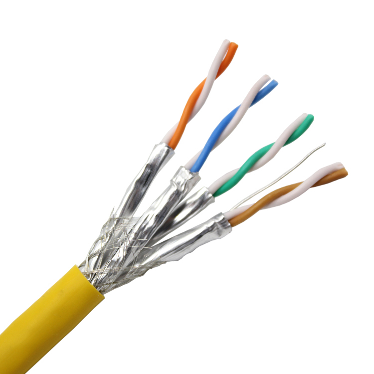 000FT Cat7 1000MHz S / FTP Sólido, 23AWG, Cable de red de cobre desnudo a granel, 10G