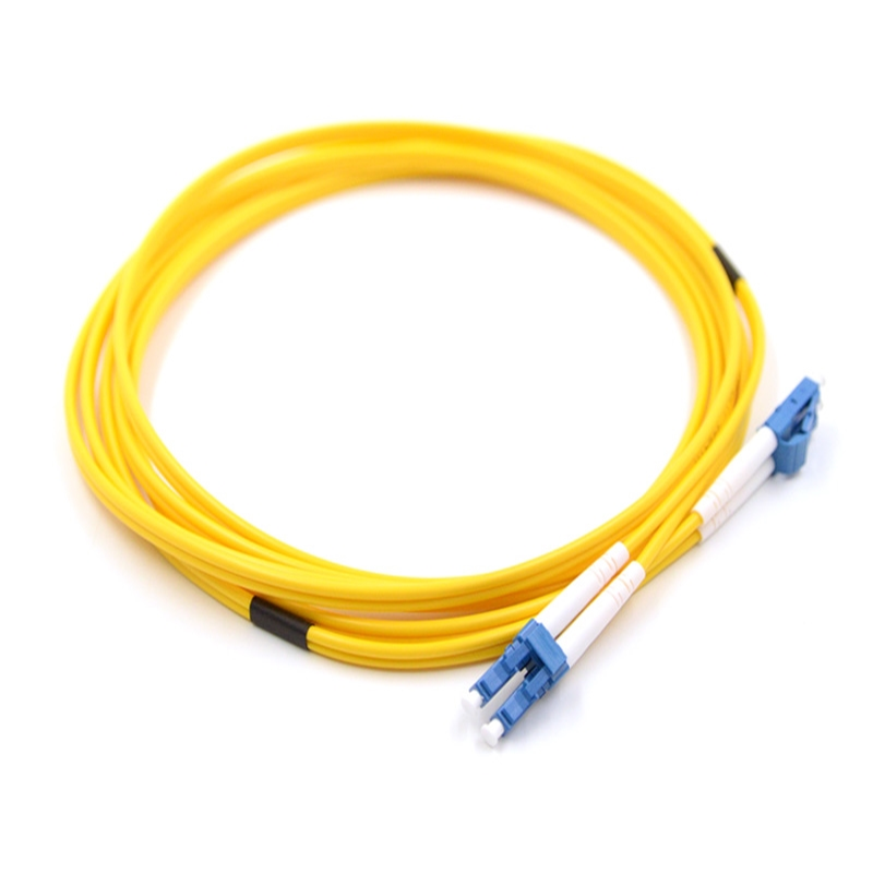 LC UPC del cordón de remiendo de la fibra óptica del conector dúplex amarillo del 1m a LC UPC