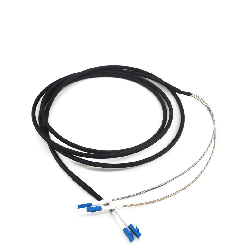 Cordón de remiendo dúplex LC SC GYFJH LSZH Chaqueta 7.0mm Cable óptico exterior de rama de 2 núcleos