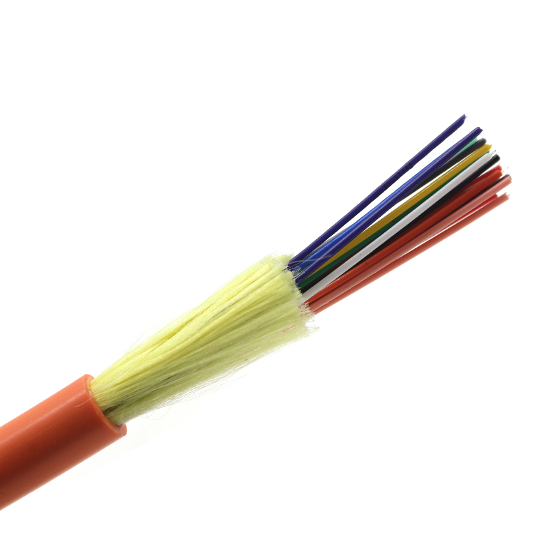 Cable de fibra óptica para interiores LSZH Cables de distribución de 12 núcleos