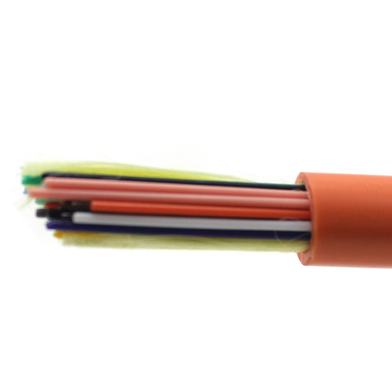 Cable de fibra óptica interior con amortiguación apretada 24 núcleos OM1 OM2 GJFJV 0.9mm LSZH