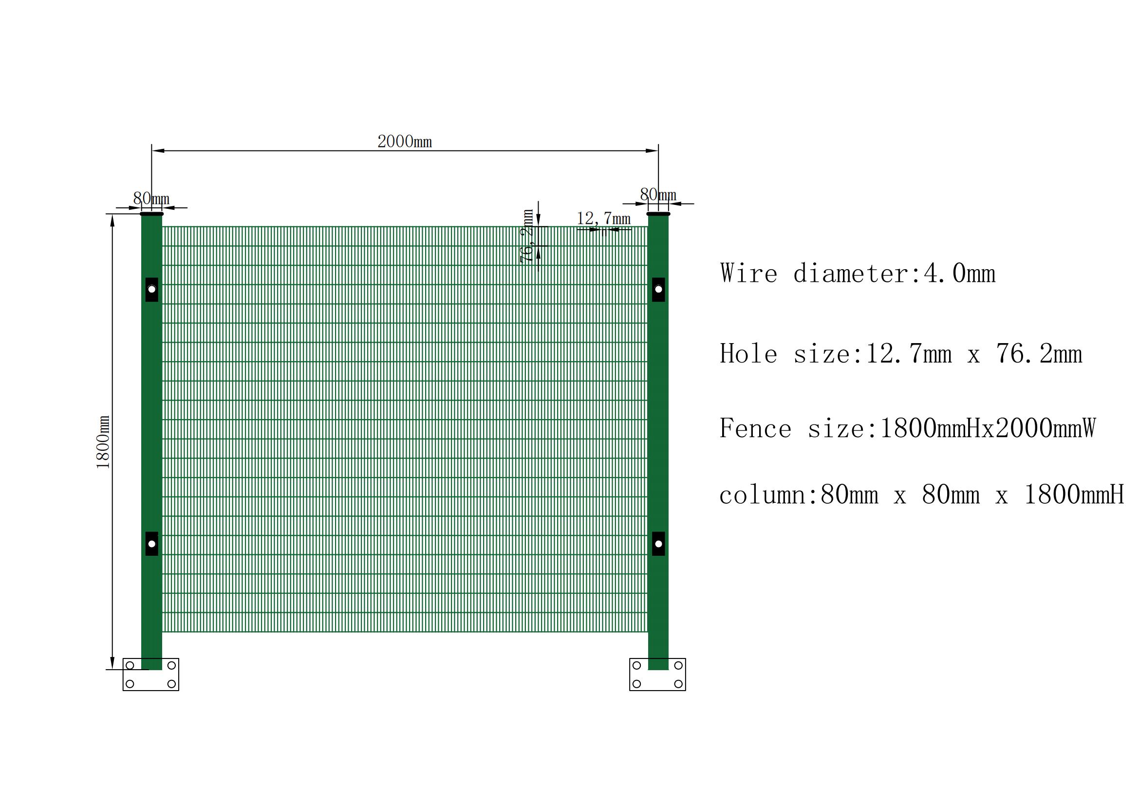 358 Anti-Climb Security Fence – Powder Coated Fence Panel (1)