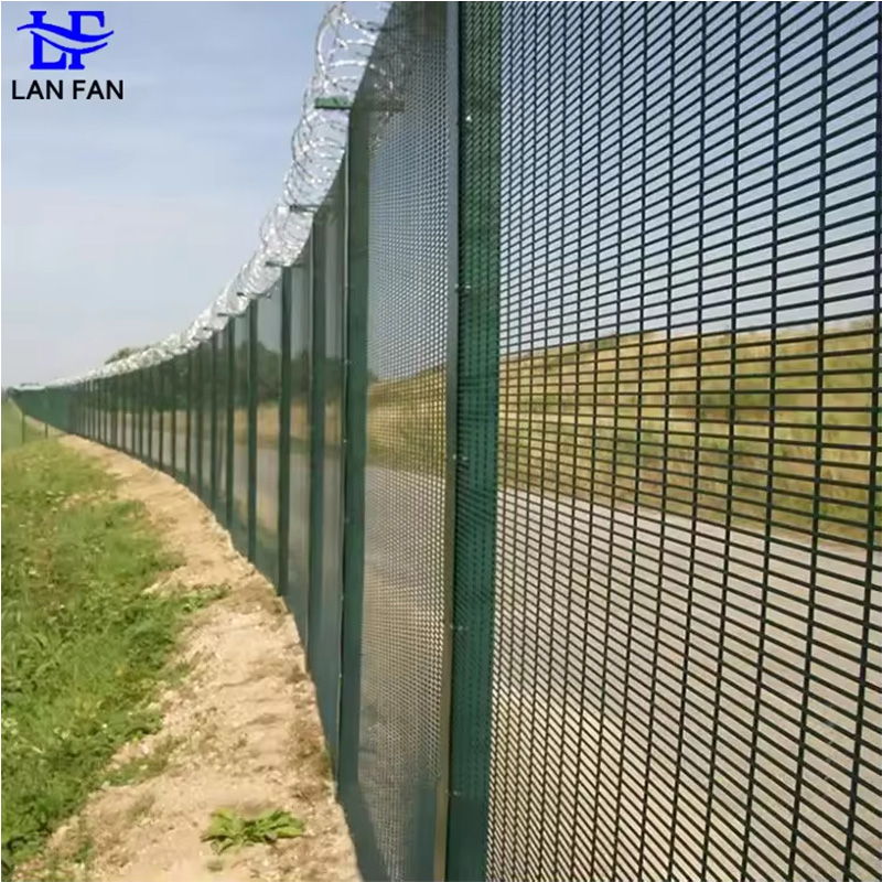 358 Anti-Climb Security Fence Panel – Clear Powder Coated (14)