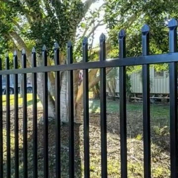 Дом Сад Декоративные черные палисадные кованые панели Трубчатый защитный забор